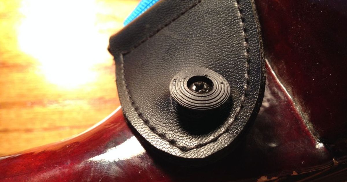 Customizable Guitar Strap Button by cfinke Download free STL model