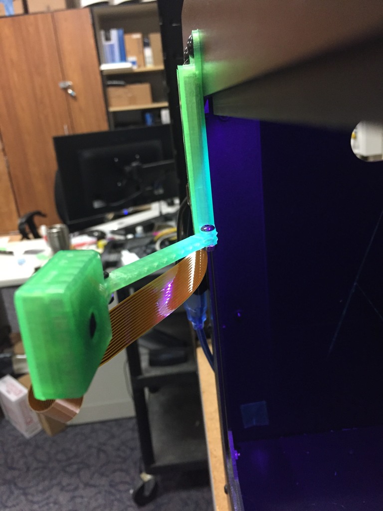 Raspberry Pi Zero W Case + Camera and mount for Replicator 1 / FlashForge Creator Pro / PowerSpec — miniatura 4