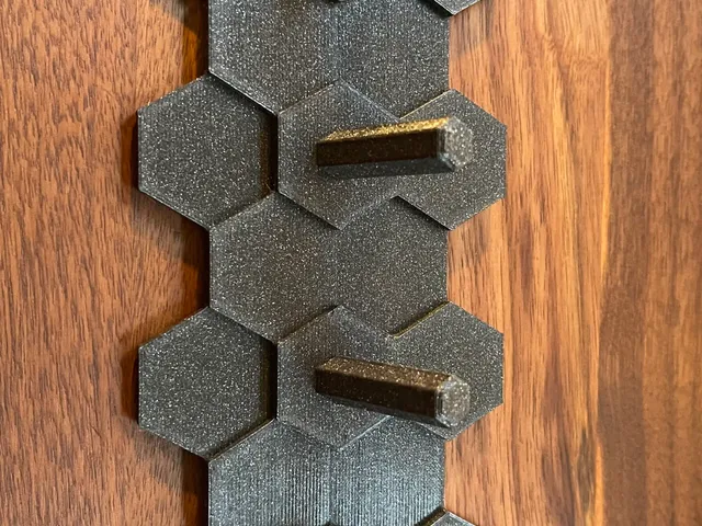 Hexagonical Key hang board