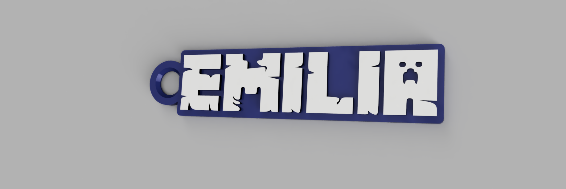 Personalized Minecraft Keychain "Emilia"