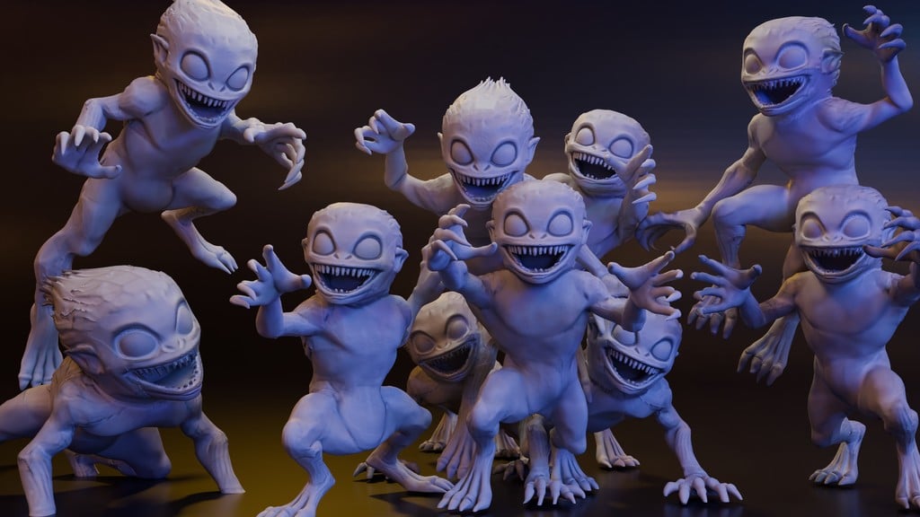 Gibberling & Swarm of Gibberlings (DND / TTRPG)