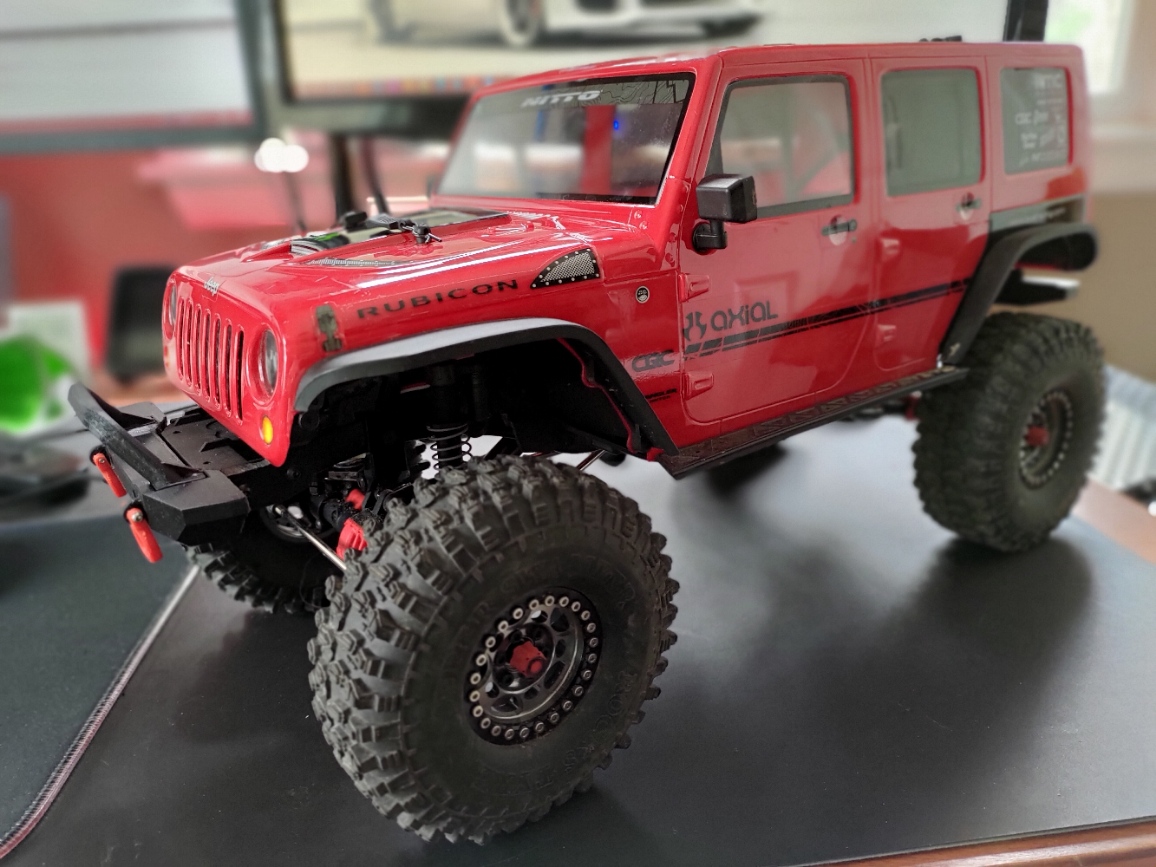 Refined Jeep Wrangler front bumper with Bull Bar for SCX10