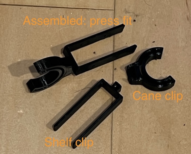 Cane Holder for headboard. Customizable — miniatura 3