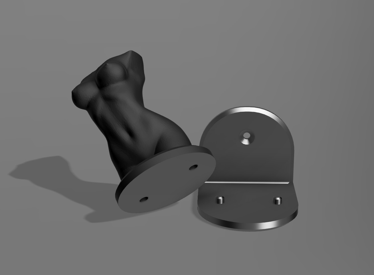 Penholder or toothbrushholder  "nude-woman" (for stand or wallmounted) — miniatura 3