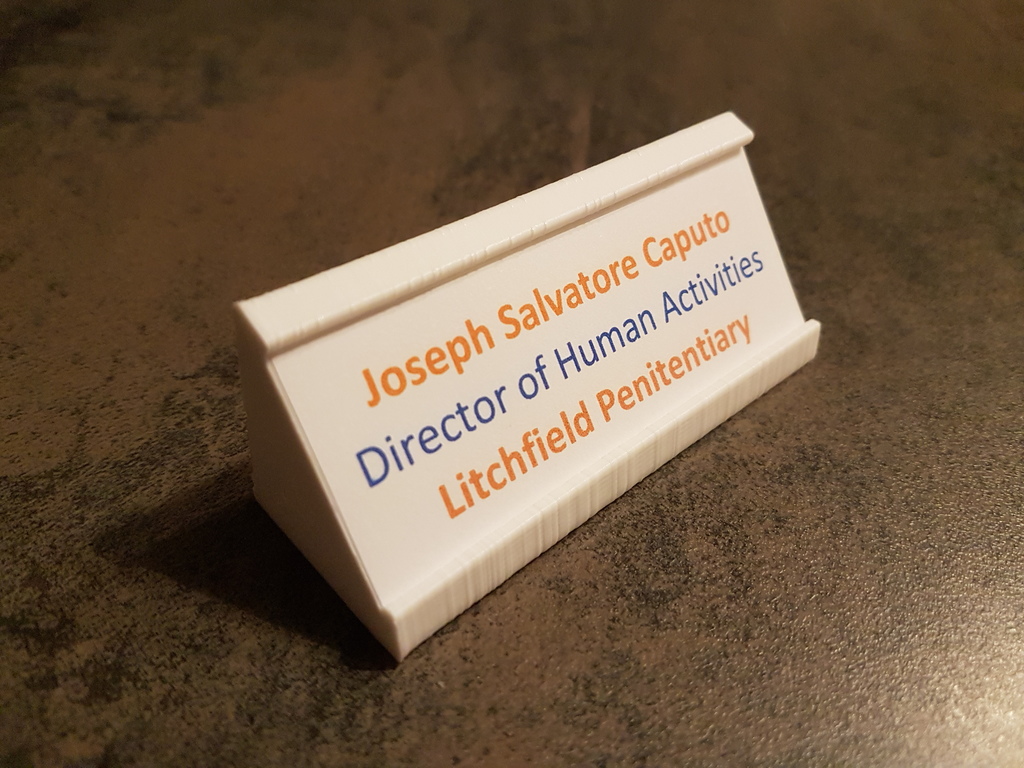 Desk Paper Name Tag Holder by Saow Download free STL model