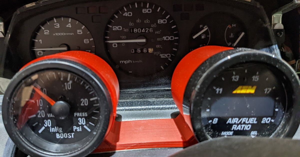 Dual Gauge Pod Steering Column by NotForEveryone Download free STL