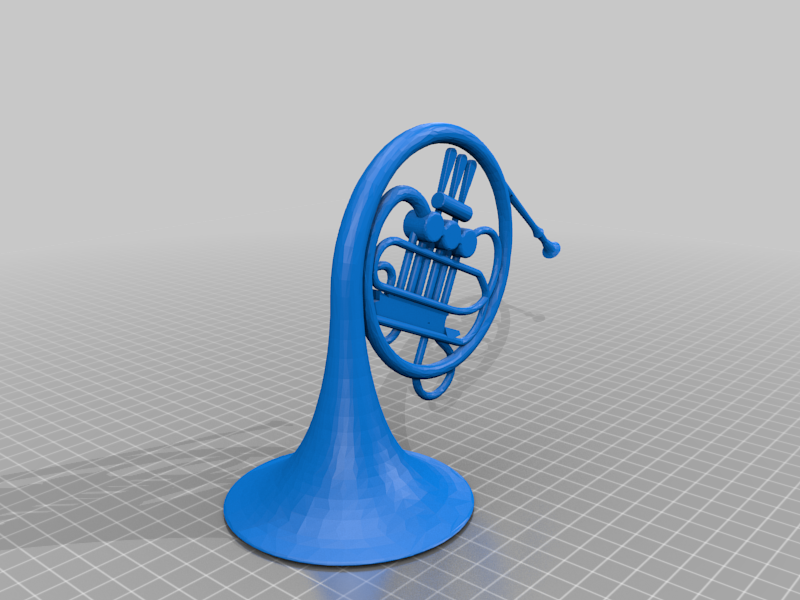 Blue French Horn by Inaudible Download free STL model