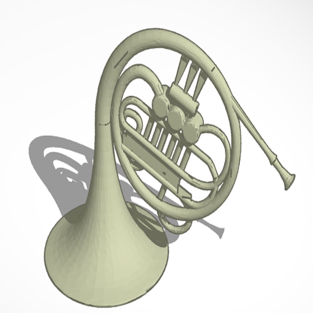 Blue French Horn by Inaudible Download free STL model