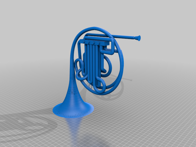 Blue French Horn by Inaudible Download free STL model