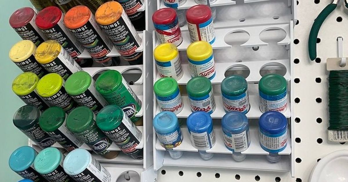 Hobby Storage - Testors Racks Acrylic Paint Holders for Peg Board