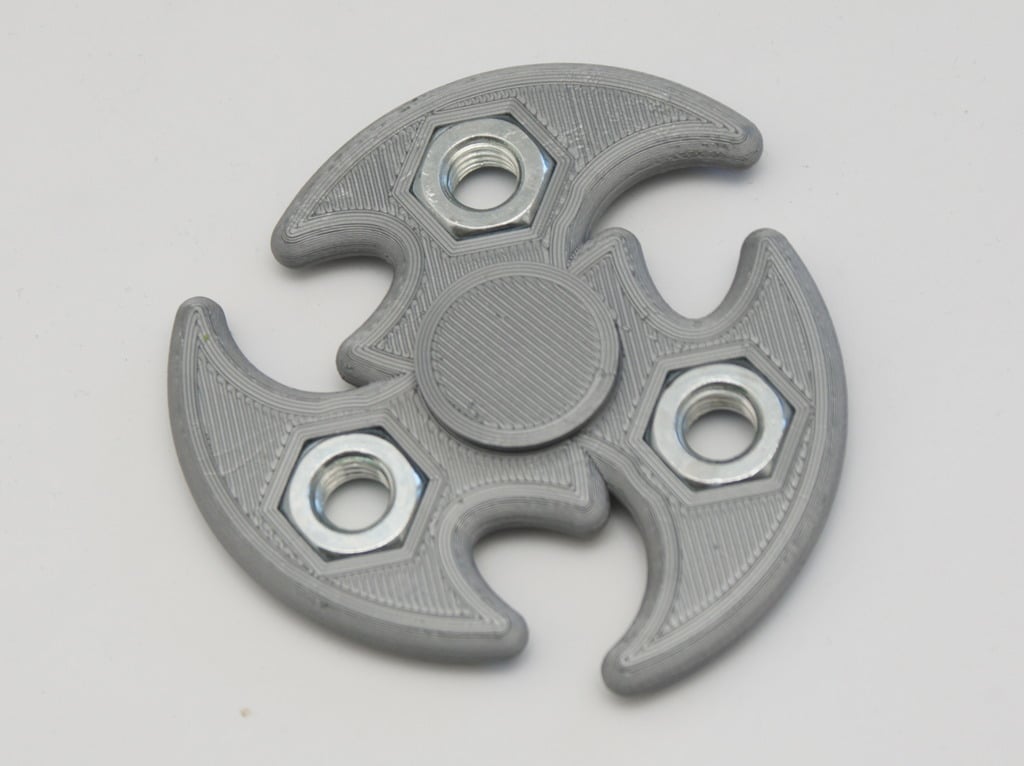 Tri Shuriken Spinner with M10 Hex Nuts