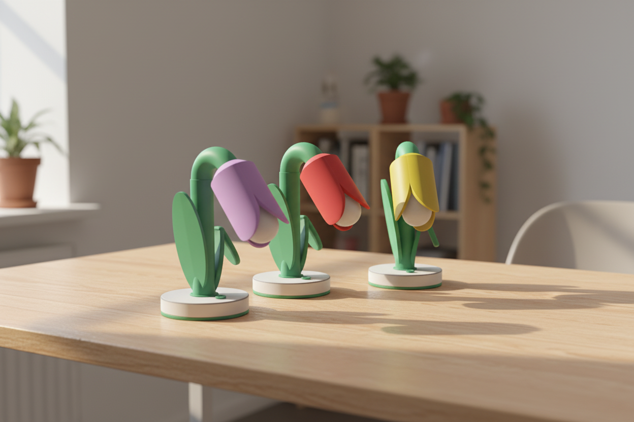 Flower Tulip Lamp E27 - Multi Part