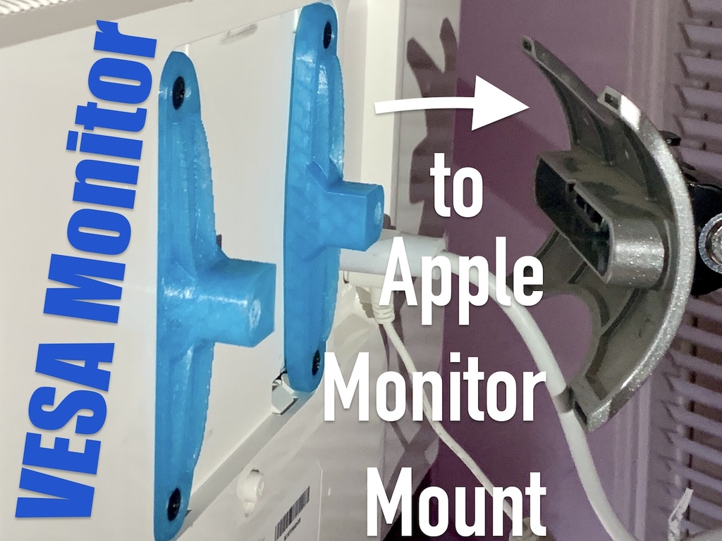 Mac monitor stand to VESA adapter