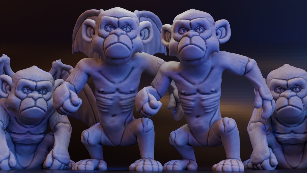 Monkey + Flying Monkey / Mongbat - Medium Beast (DND / TTRPG)