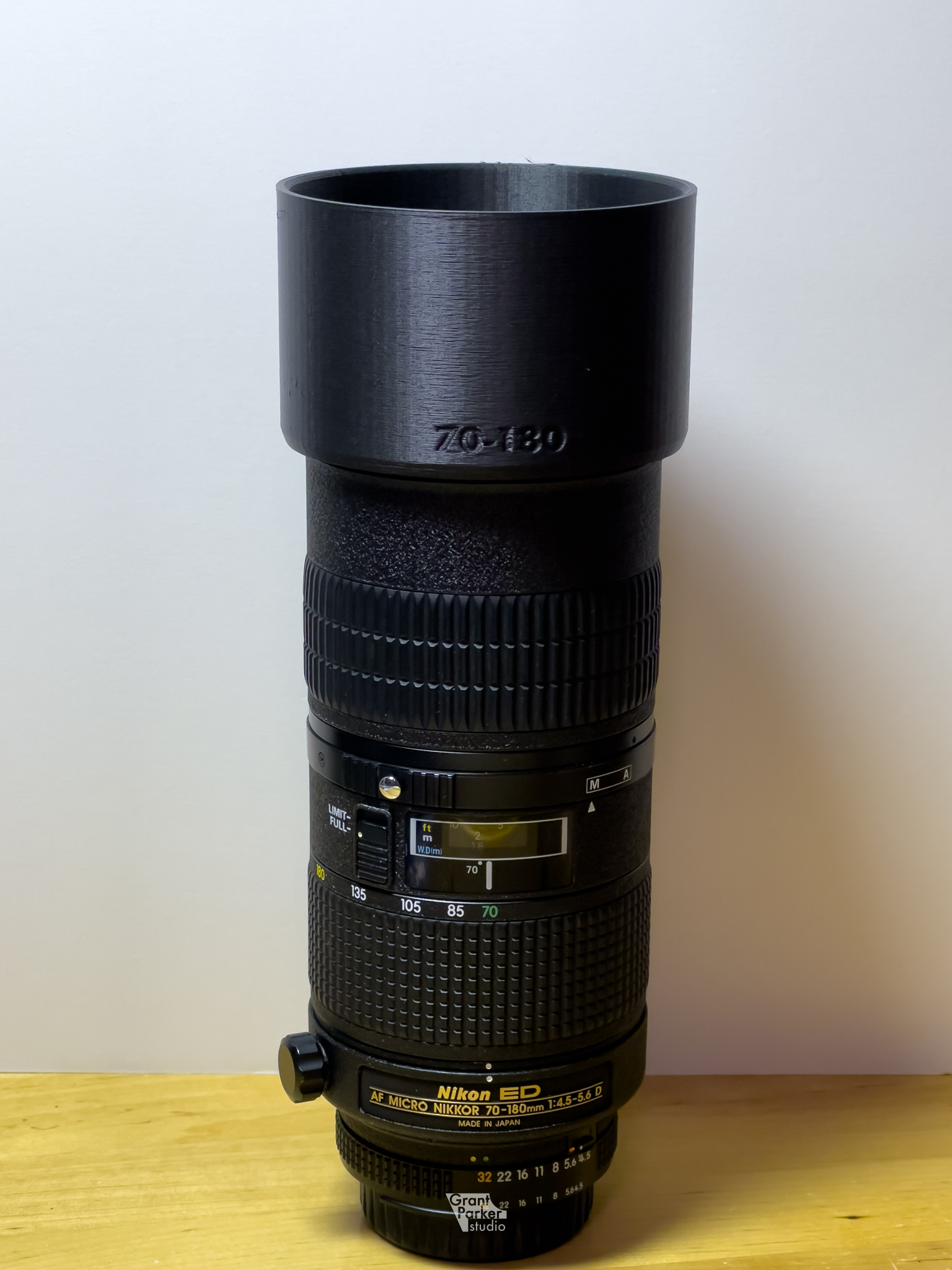 Lens Hood for the Nikon 70-180 f4.5-5.6 Micro by Grant Parker