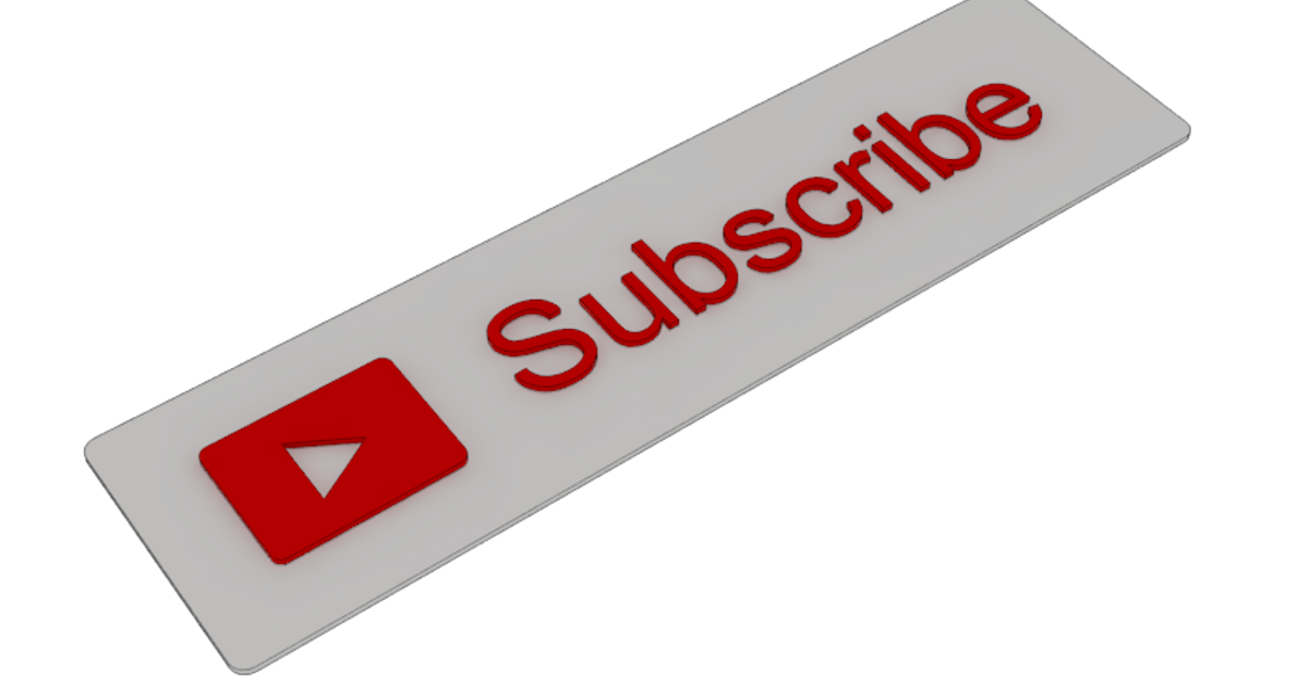 HD Silver Metal Youtube Subscribe Button Logo PNG | Citypng