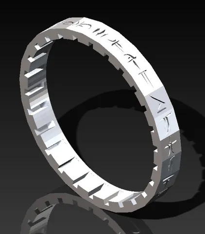 Draconic Cryptex Letter Ring