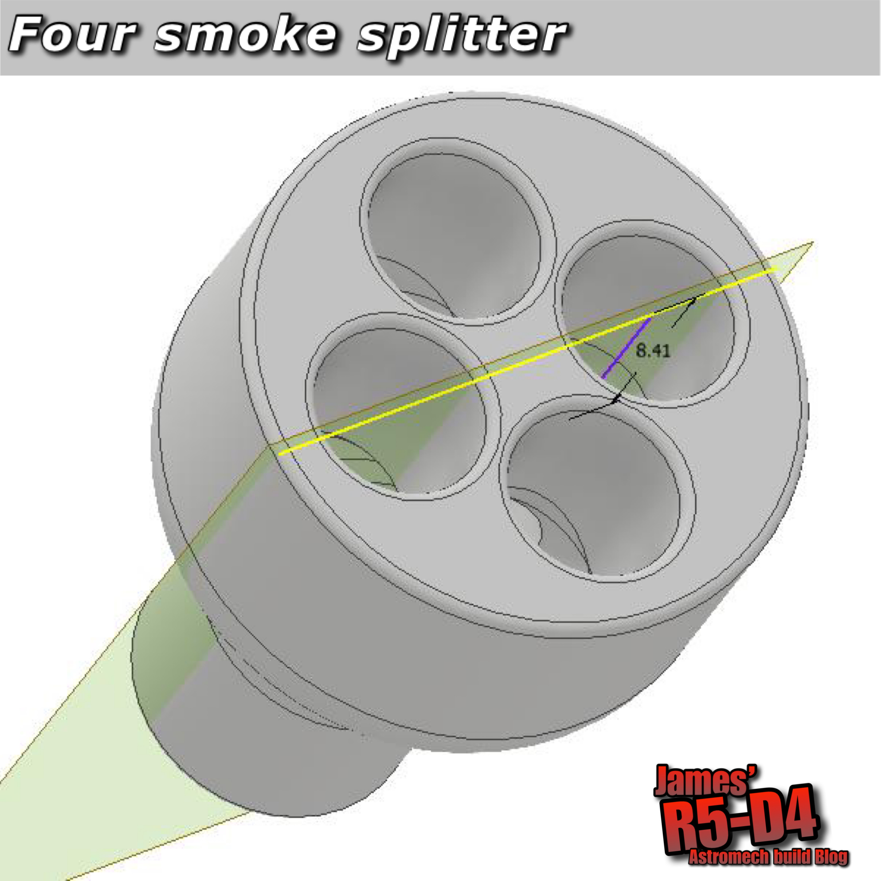 4 way Y smoke splitter