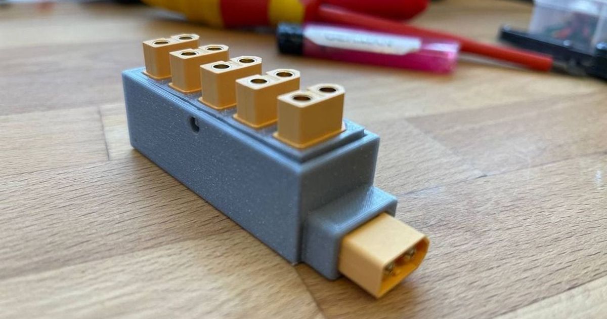 XT60 Distribution Box & Power Strip by computer22 Download free STL