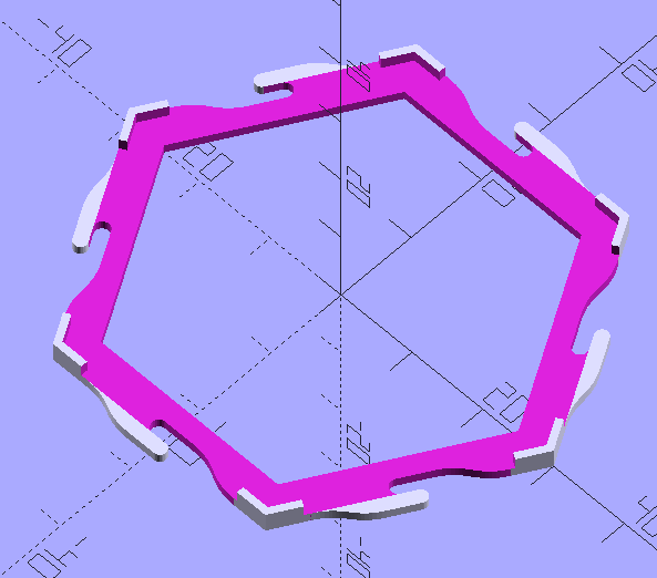 Parametric Interlocking Hex tile holder