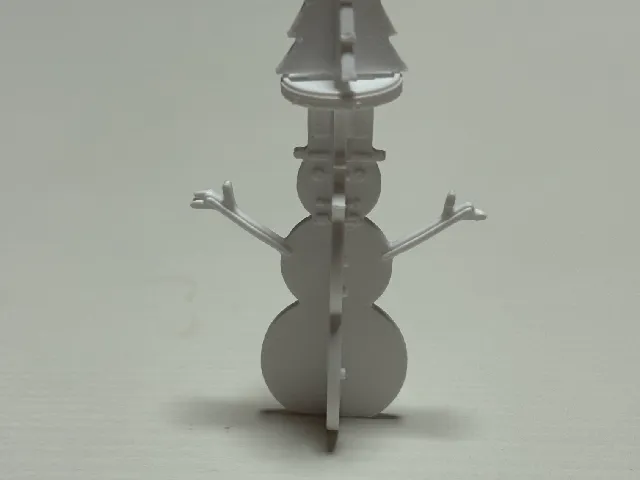 Snowman - Kit Card (2 Colours, Slot-Together, No Glue)