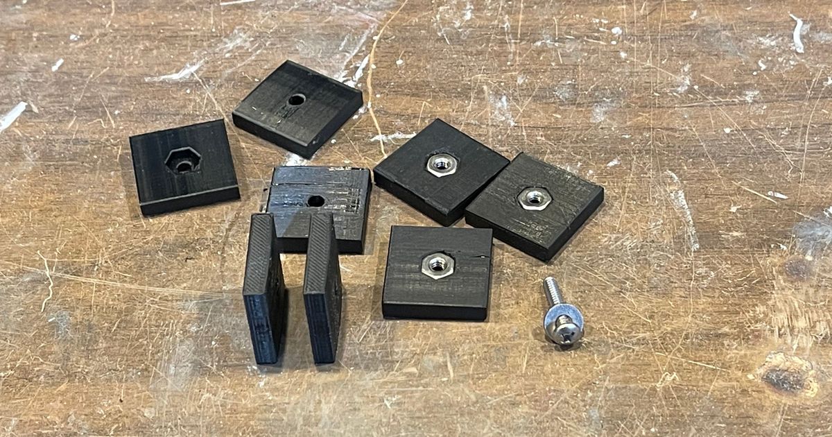 Parameterized hex nut holders for inside of fiberglass or cardboard
