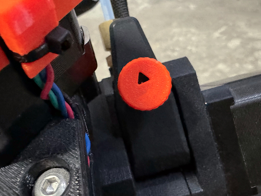 Prusa MINI Bondtech Extruder Thumbscrew Indicator (new V2)