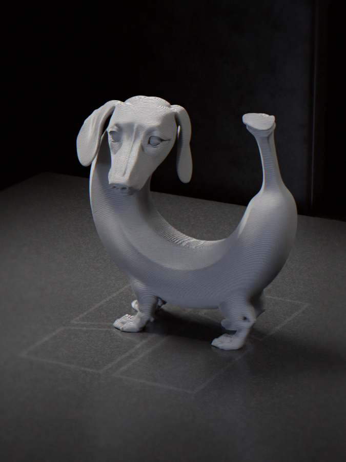 Banana Dog Figurine Animal Collectible 3D Printable 3D model by José Pedro