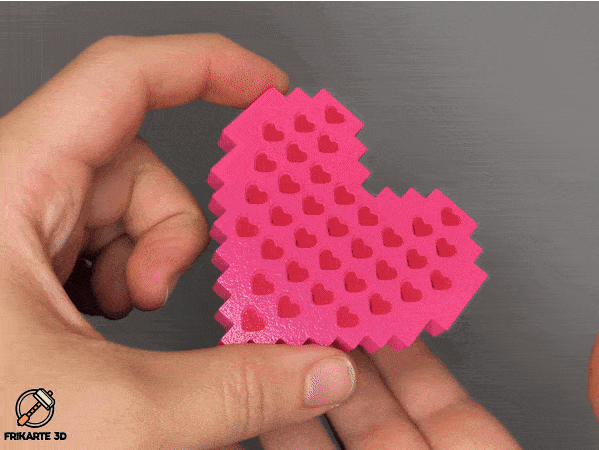 Pixel Heart Push-Pins Set