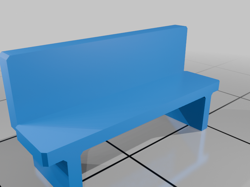 Miniatura 1 do modelo 3D H0 scale benches