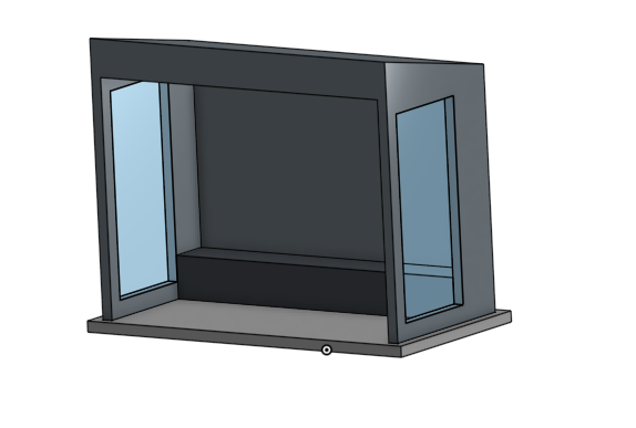 Miniatura 1 do modelo 3D Bus stop H0