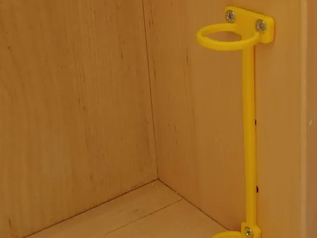 Simple toothbrush holder, wall or cabinet mounted
