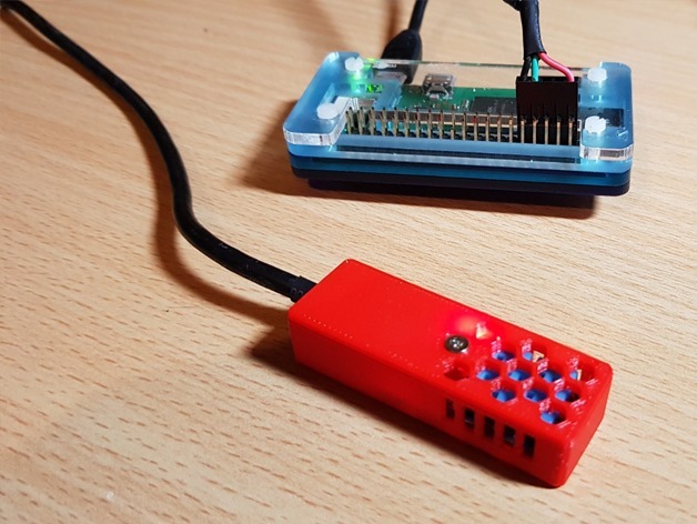 Miniatura 3 do modelo 3D DHT11 Sensor Module Case