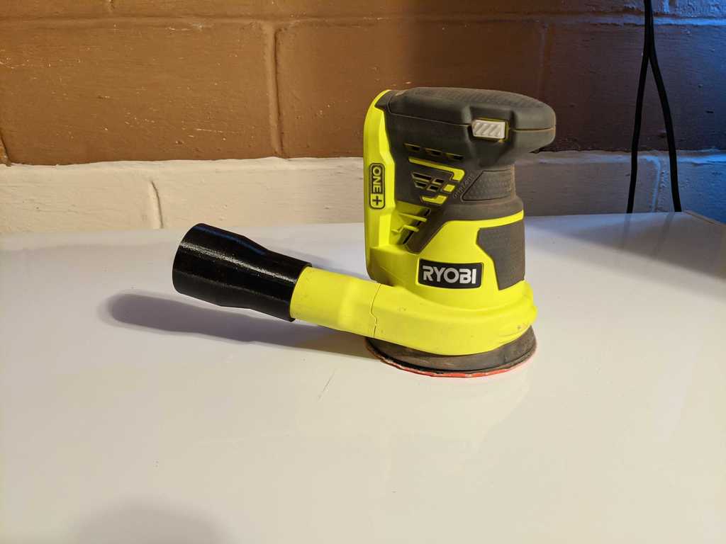 Ryobi 6Gal Shop Vac to 5in One+ Random Orbit Sander Adapter by