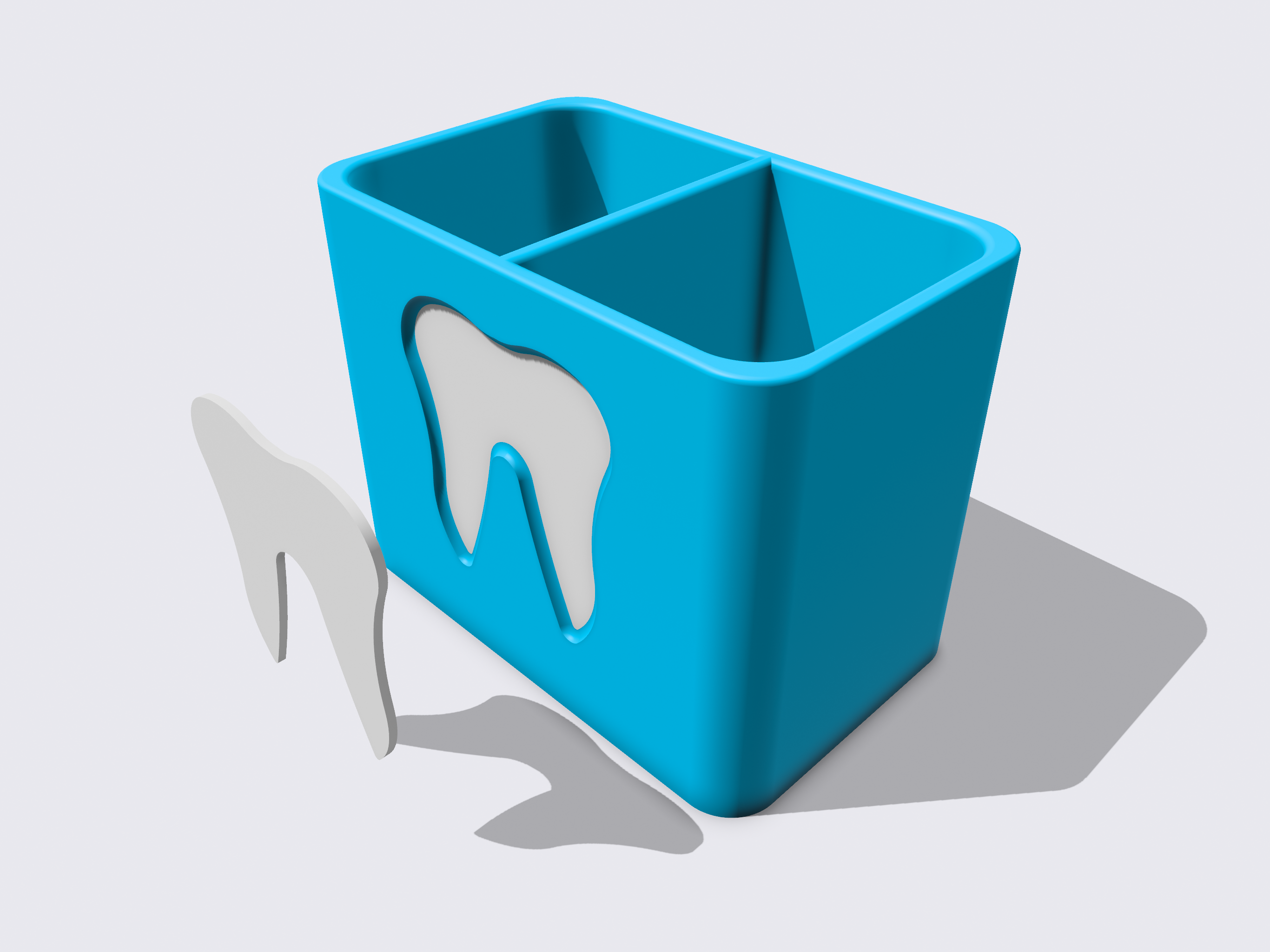 Miniatura 3 do modelo 3D Toothbrush and paste holder