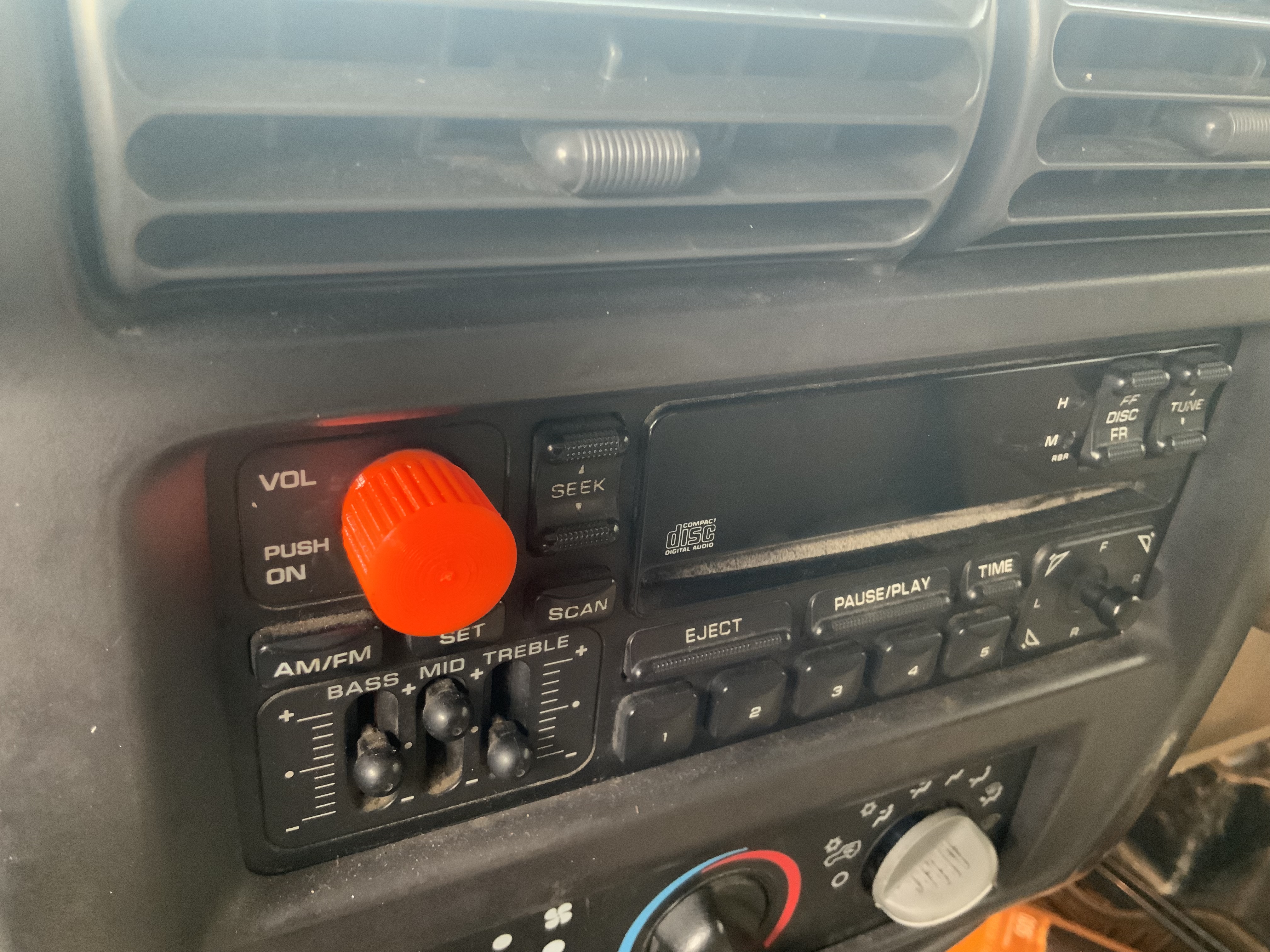 Radio Knob Replacement (2002 Jeep Wrangler) by TomM | Download free STL  model 