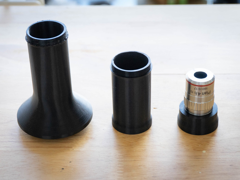 Microscope adapter for 4x macro photography with Sony A, E/FE, Canon EF