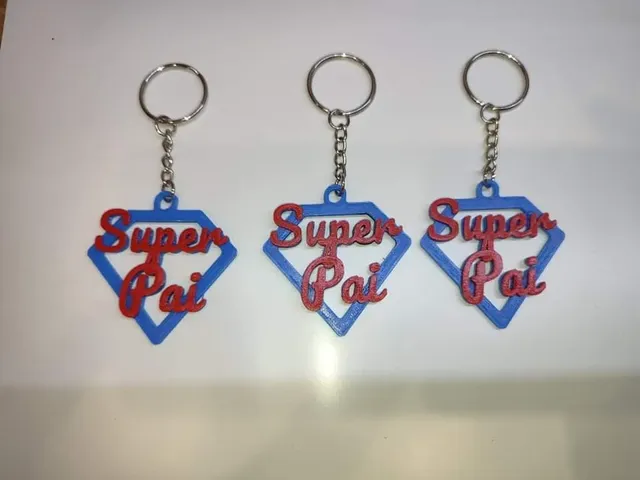 PORTA CHAVES SUPER PAI KEYCHAIN