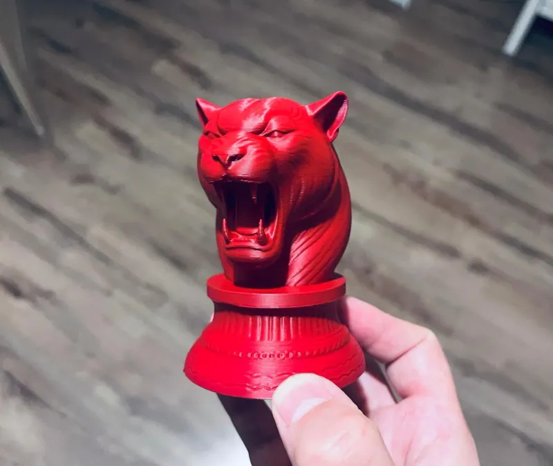 Leopard stand animal miniature head sculpture by Rei Bau | Download ...