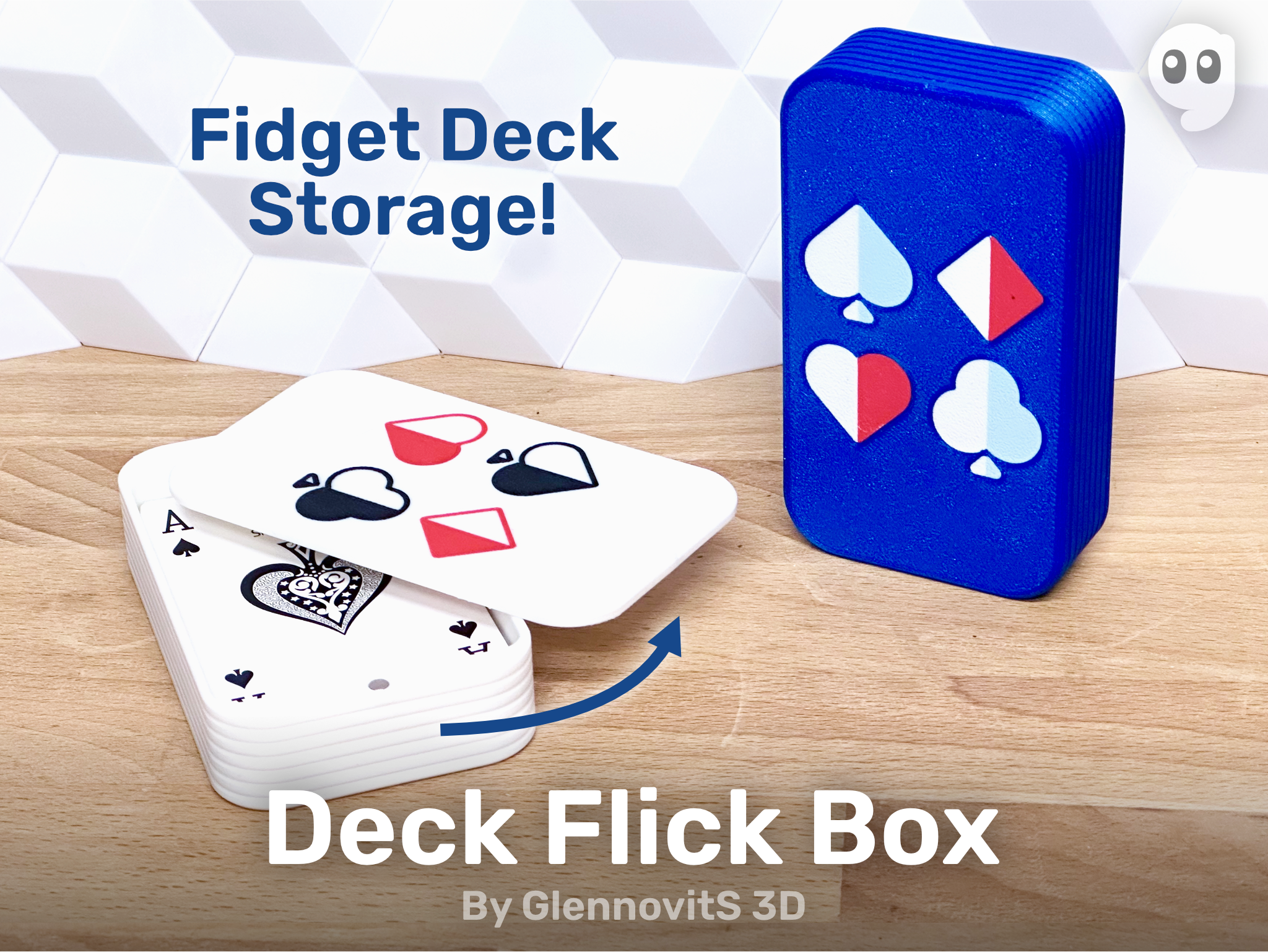 Deck Flick Box (fidget card game magnetic storage)