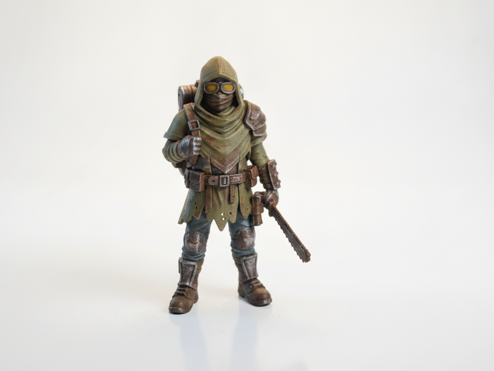 Post Apocalyptic Scavenger Figurine Fantasy 3D Printable