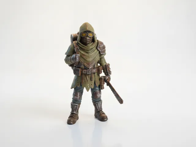 Post Apocalyptic Scavenger Figurine Fantasy 3D Printable