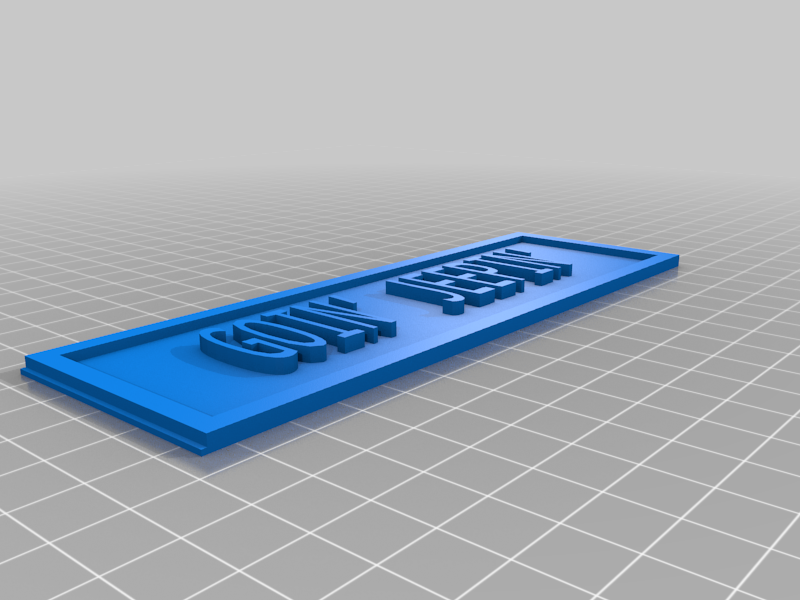 Miniature Jeep License plate for Powerwheels / Ride-on