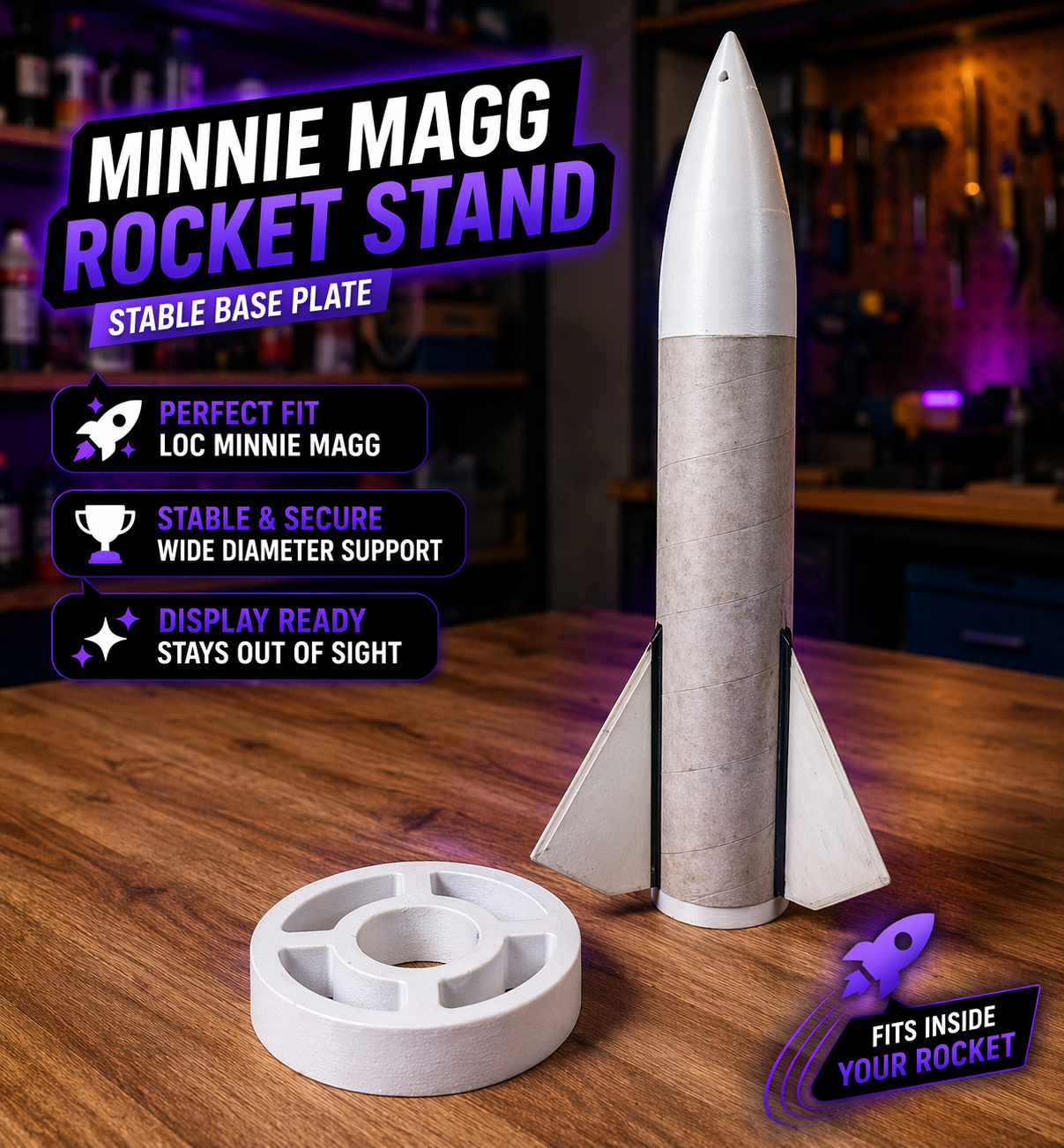 LOC Minnie Magg Rocket Stand (Stable Base Plate)