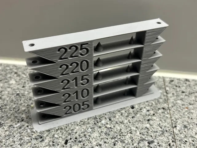 Temperature and bridging tower for Prusament fine tune