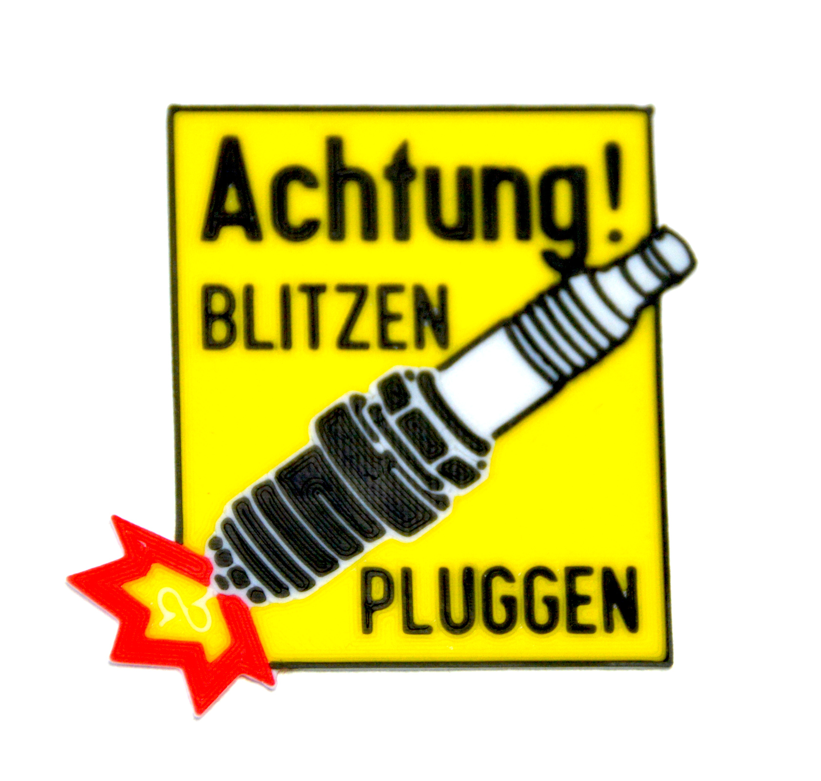 Spark plug warning sign for 2stroke and petrol engine applications