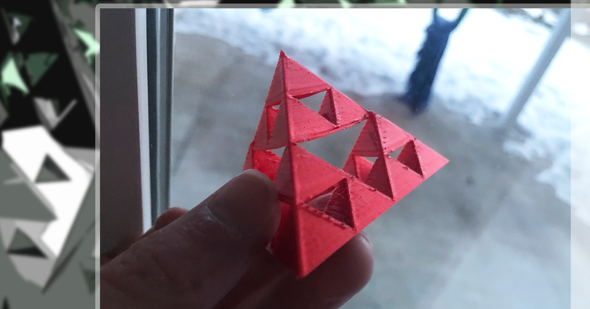 Sierpiński triangle (Support-Free) by Dragon | Download free STL model ...