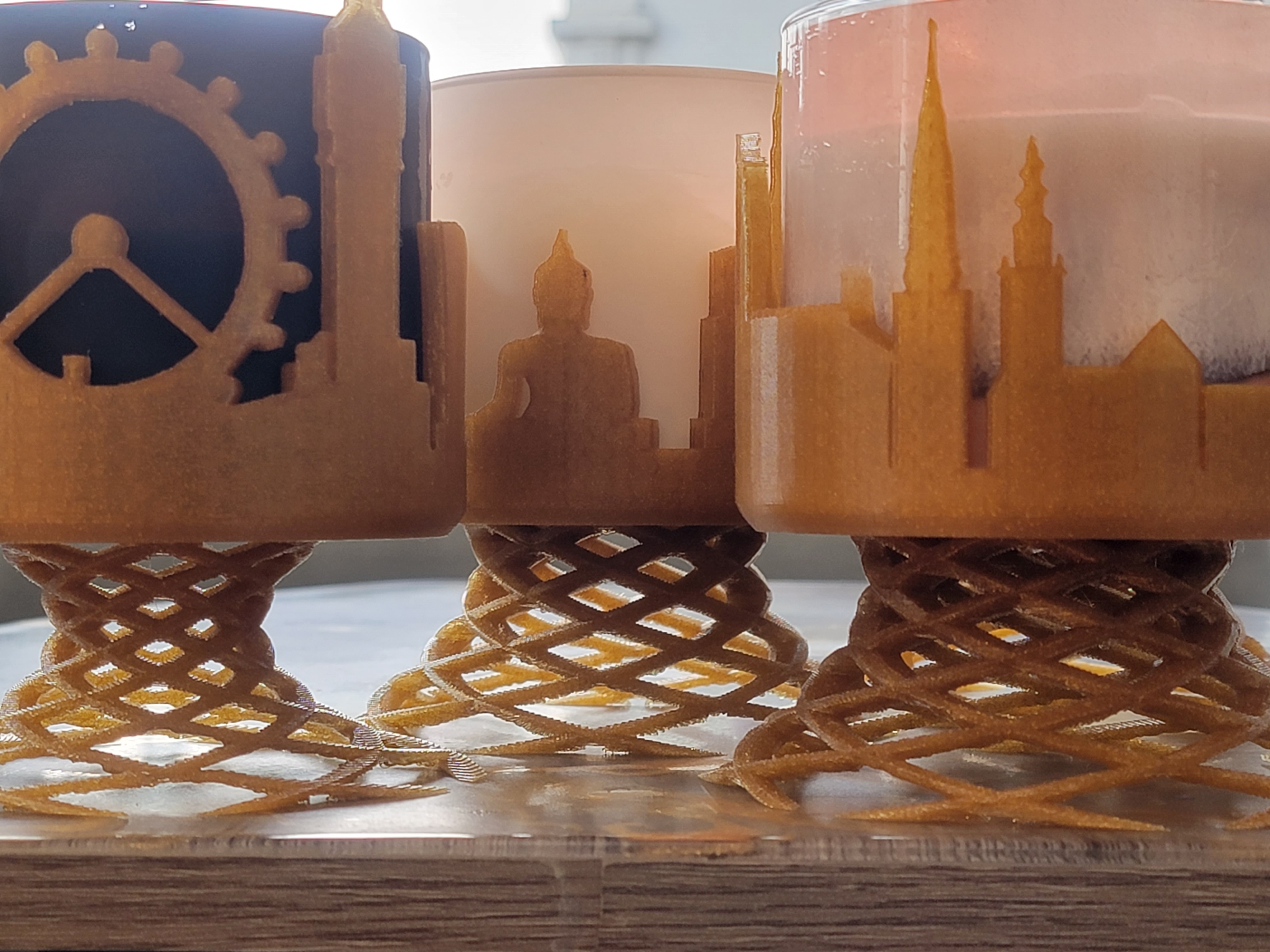 Cityscapes Candle Holder Stands with Base