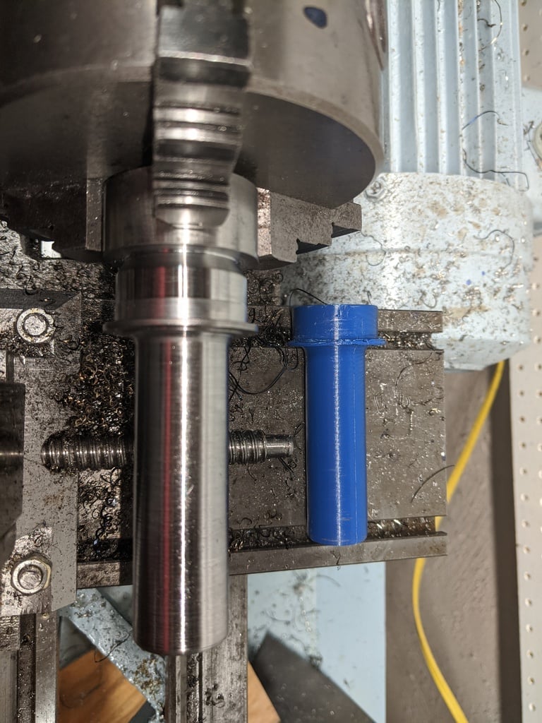 Arbor mock up for cupped grinding wheel