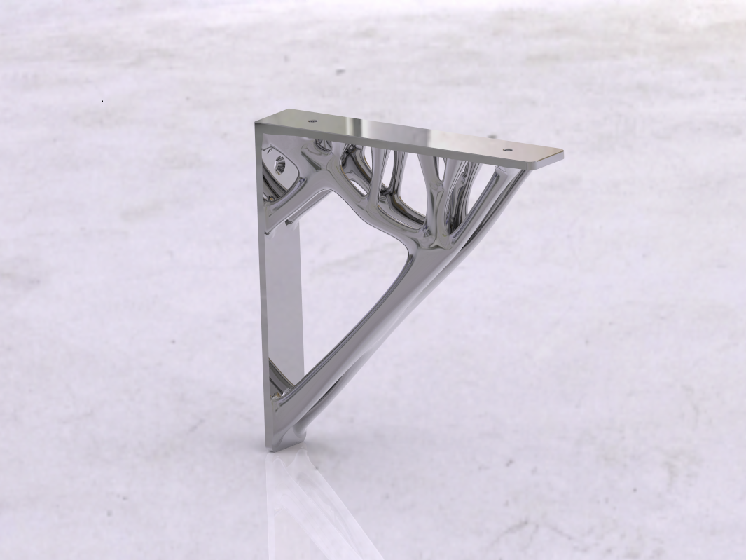 Miniatura 2 do modelo 3D Generative Design Shelf Bracket 200mm